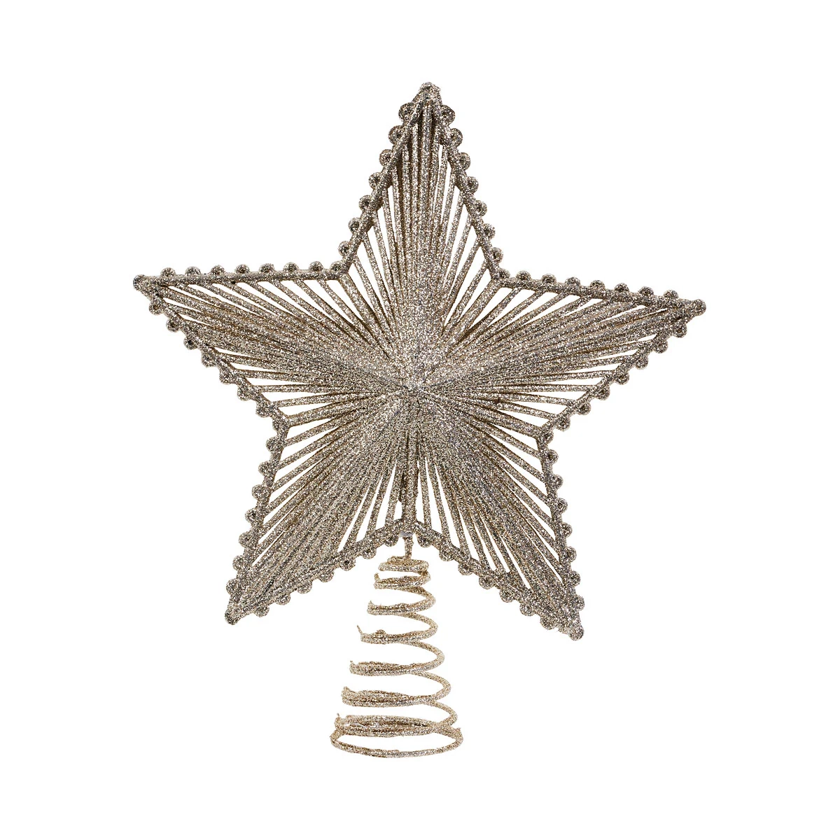 Christmas Tree Topper Wire Star Gold