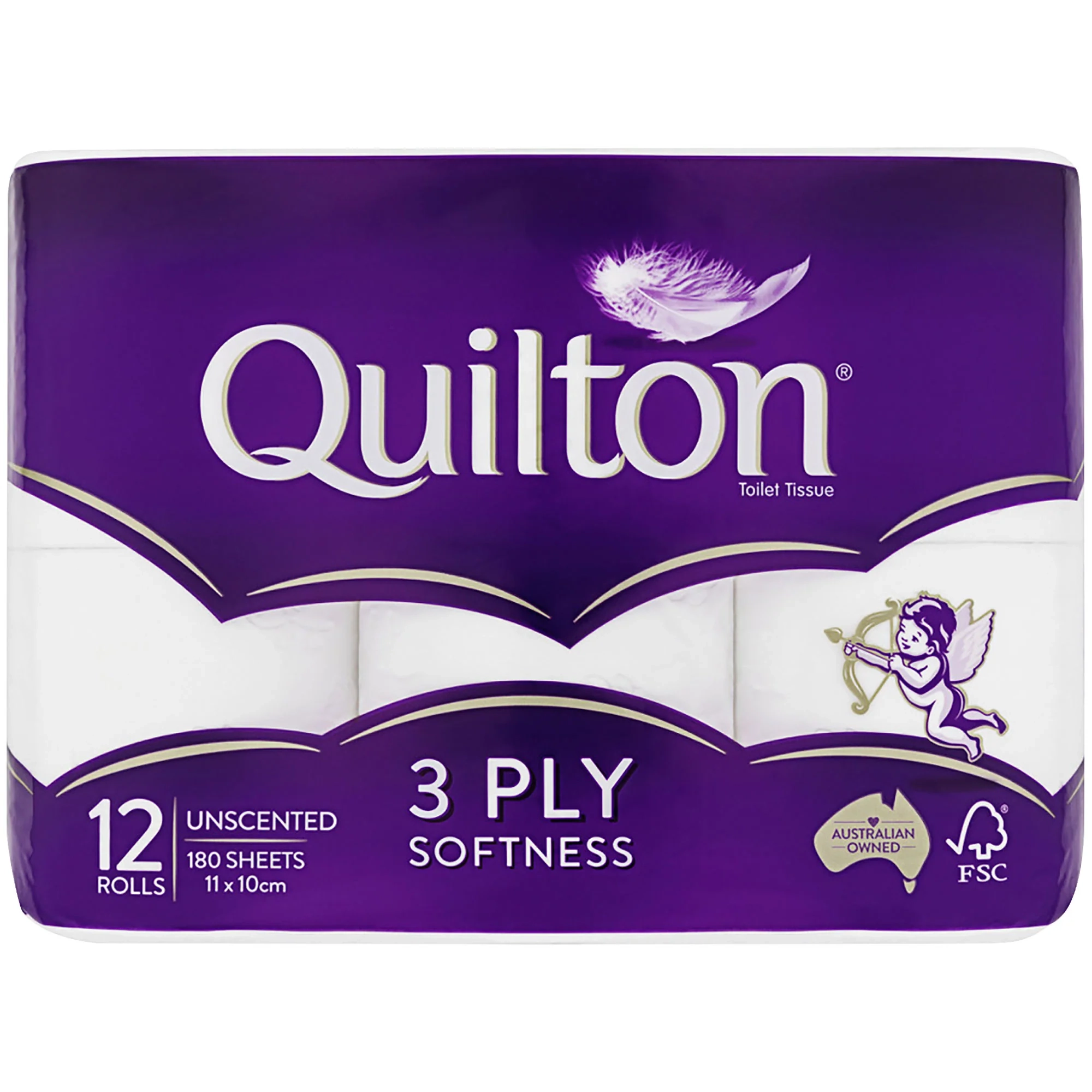 Quilton Toilet Paper 3ply 180 Sheets 12pk