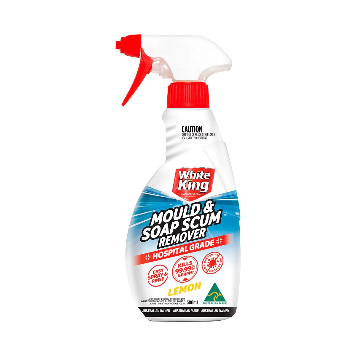 White King Mould & Scum Spray Lemon 500mL