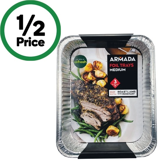 Armada Foil BBQ Medium Trays Pk 3