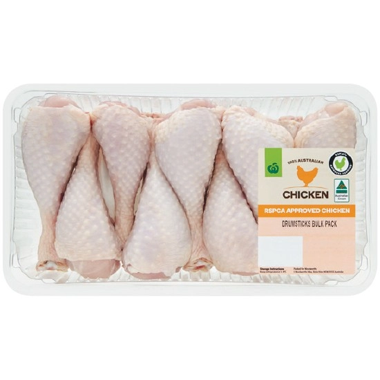 Australian Fresh RSPCA Approved Chicken Drumsticks Bulk Pack