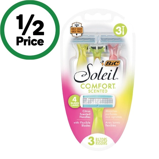 BiC Soleil Comfort Scented Disposable Razors Pk 3