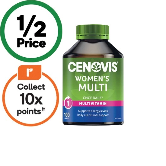 Cenovis Women’s Multi Once Daily Multivitamin Capsules Pk 100~