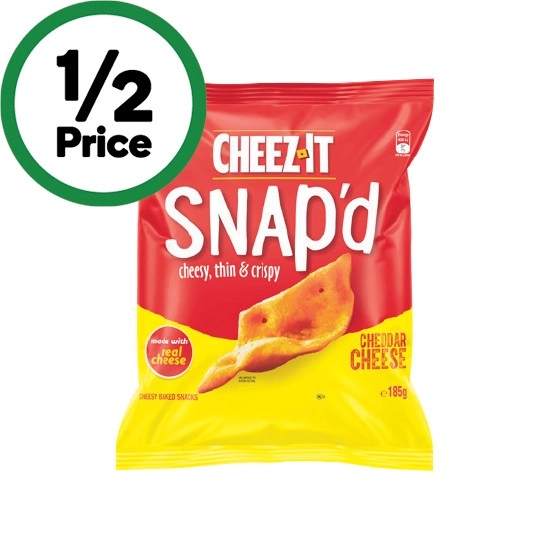 Cheez It Snap’d Cheesy Baked Snacks 185g