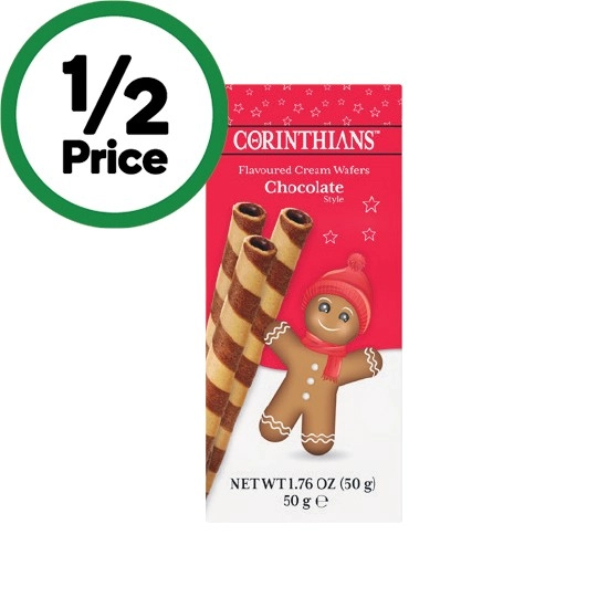 Corinthians Cream Wafers Chocolate 50g