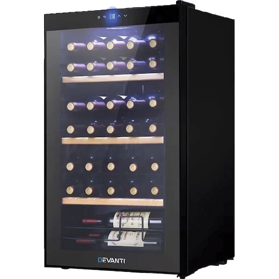 Devanti 34 Bottle Wine Fridge Cooler