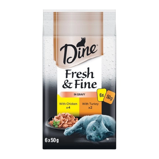 Dine Fresh & Fine Wet Cat Food 50g x Pk 6