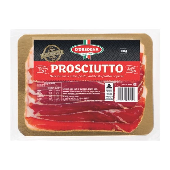 D’Orsogna Prosciutto 100g – From the Deli