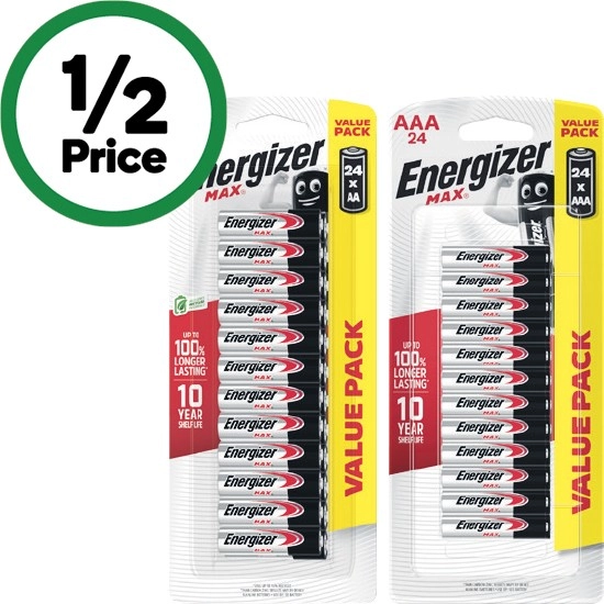 Energizer Max AA or AAA Pk 24