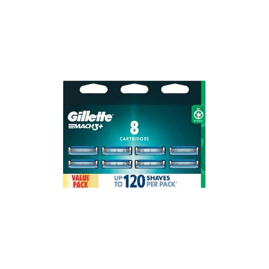 Gillette Mach3+ Razor Blades Pk 8