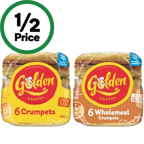 Golden Crumpets Rounds Pk 6