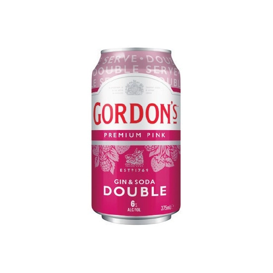 Gordon’s Pink & Soda Double Serve Cans 4x375ml