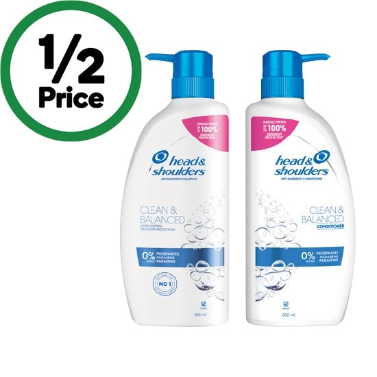 Head & Shoulders Shampoo or Conditioner 850ml