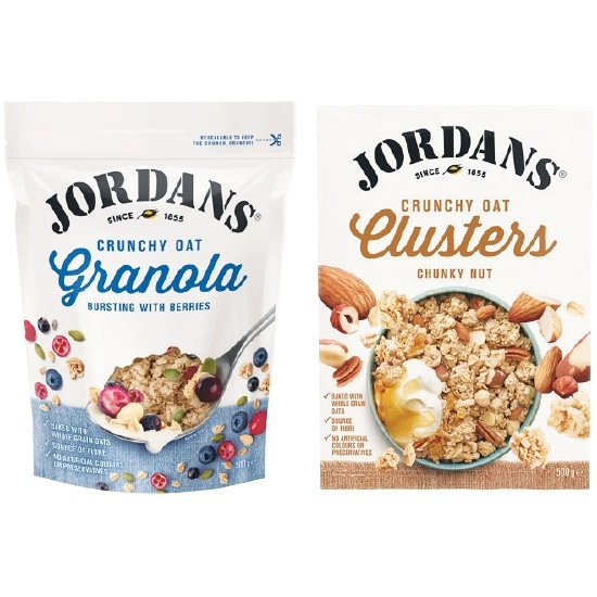 Jordans Muesli, Clusters or Granola 500-750g