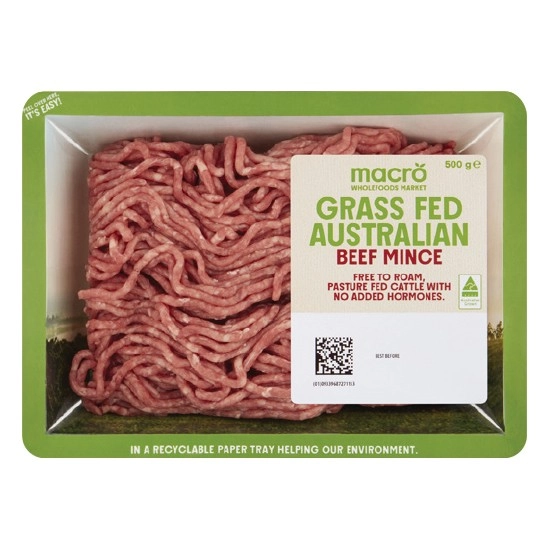 Macro Australian Grass Fed Beef Mince 500g