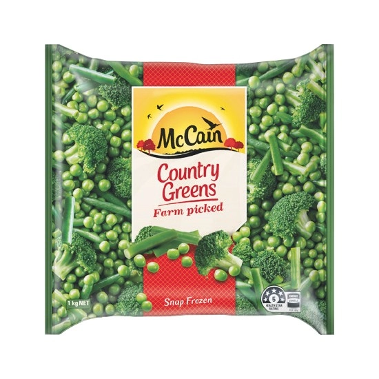 McCain Mixed Country Green Vegetables 1 kg – From the Freezer