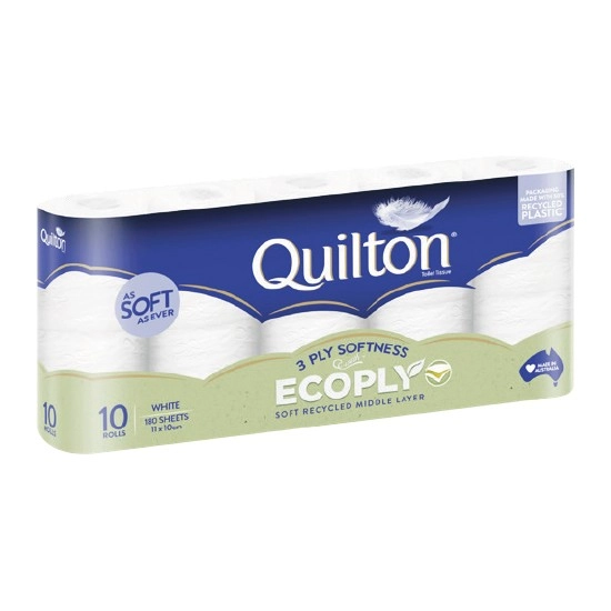 Quilton Eco 3 Ply Toilet Tissue Pk 10