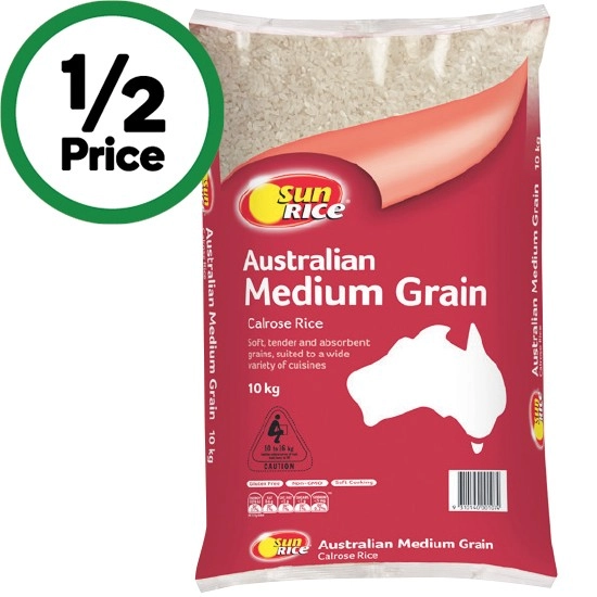 SunRice White Medium Grain Rice 10 kg