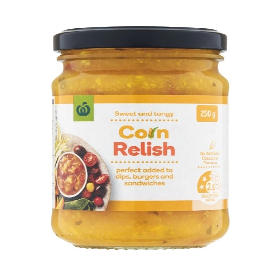 Woolworths Relish, Chutney or Onion 250-260g