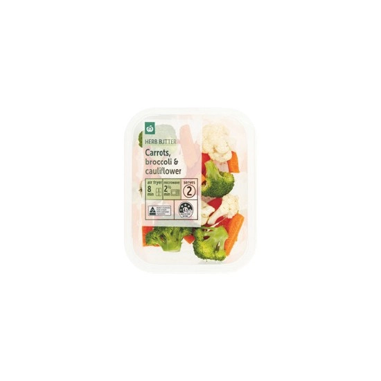 Woolworths Cook Carrots, Broccoli & Cauliflower with Herb Butter 200g