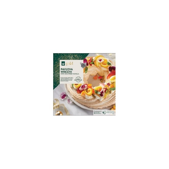 Woolworths Gold Pavlova Wreath with Daintree Vanilla