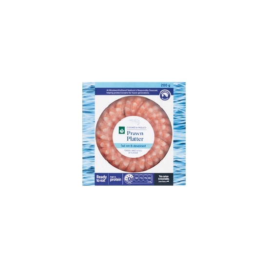 Woolworths Prawn Ring Platter Cooked & Peeled 200g