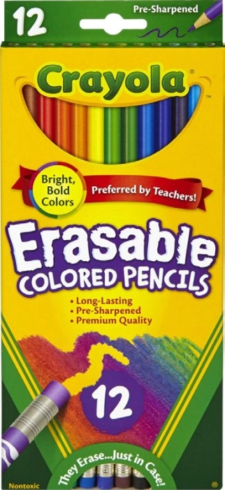 Crayola Erasable Coloured Pencils 12 Pack