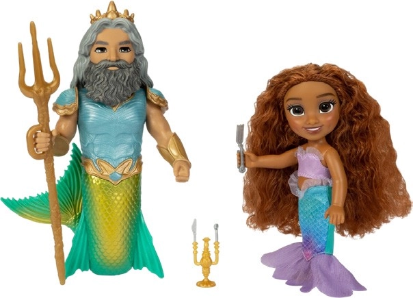 Disney The Little Mermaid Ariel & King Triton 6" Petite Gift Set