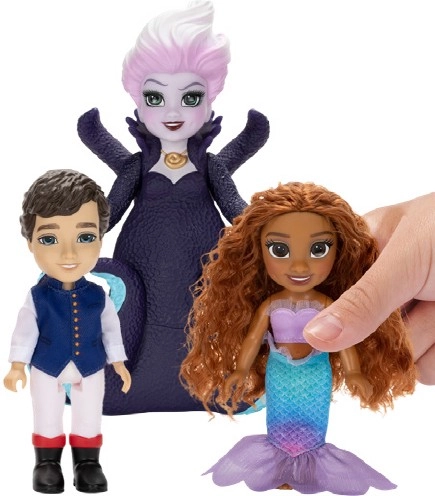 Disney The Little Mermaid Ariel Ursula & Eric 6" Petite Doll Gift Set