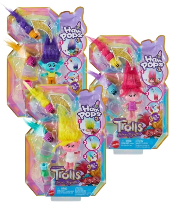 Dreamworks Trolls: Band Together Hair Pops - Assorted