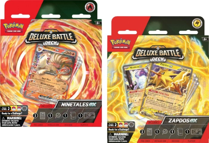 Pokemon TCG Ninetales Ex & Zapdos Ex Deluxe Battle - Assorted