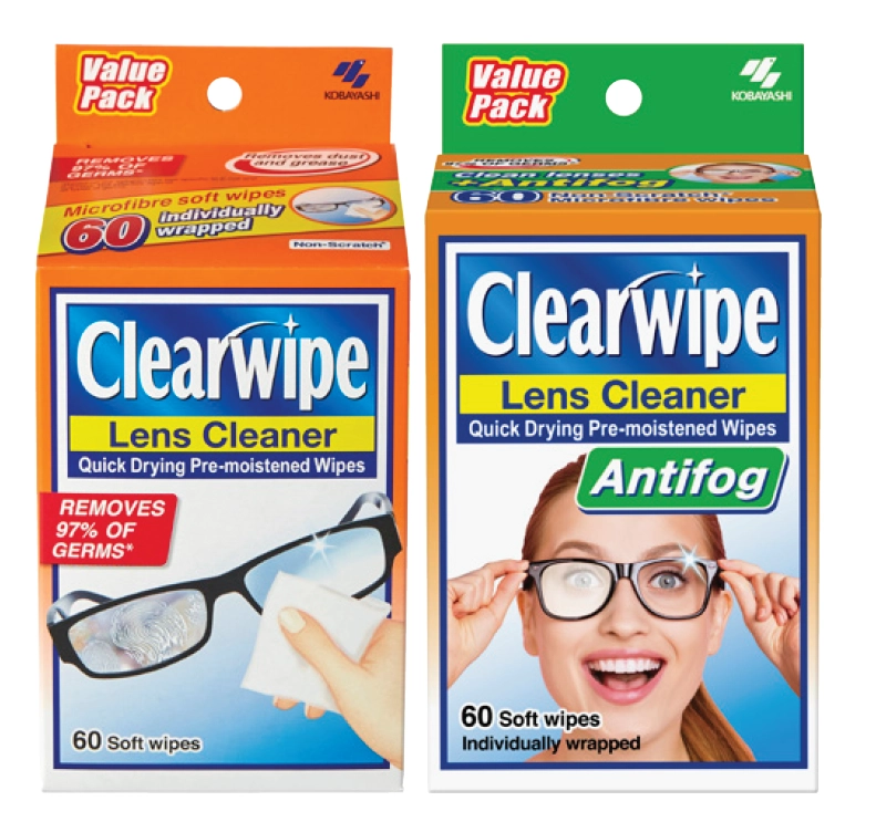 Clearwipe Lens Cleaner or Antifog 60 Wipes