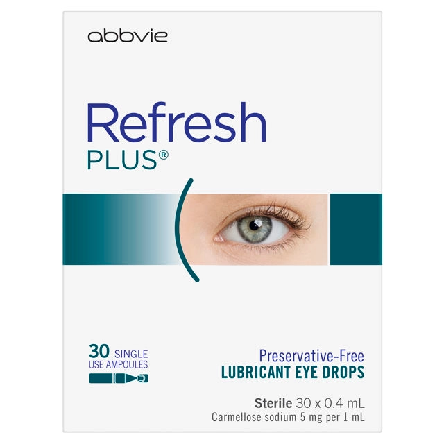 Refresh Plus Eye Drops for Dry Eyes Associated with Contact Lens Wear 0.4ml 30 Vials