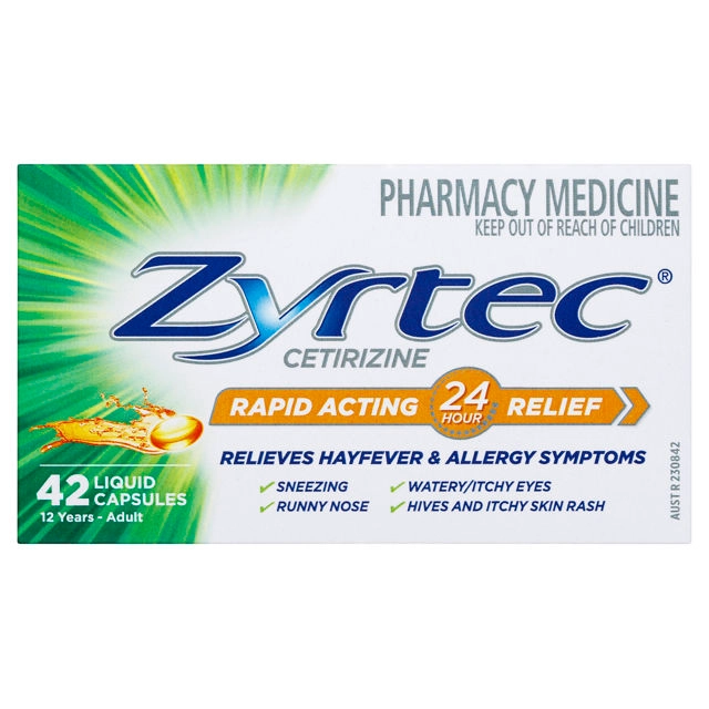 Zyrtec 10mg 42 liquid Capsules