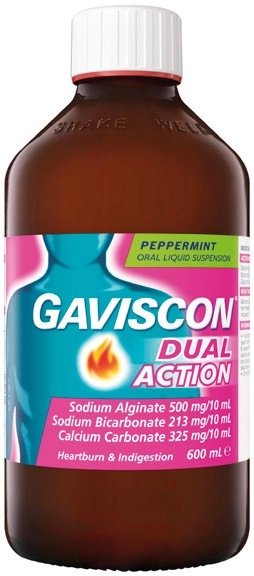 Gaviscon Dual Action Peppermint Flavour 600mL