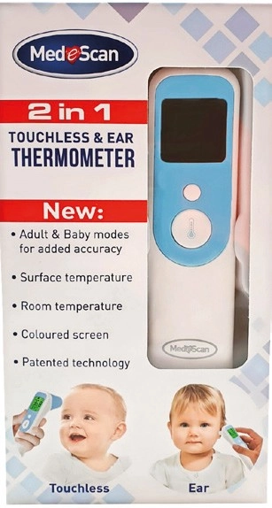 MedeScan 2 in 1 Touchless & Ear Thermometer