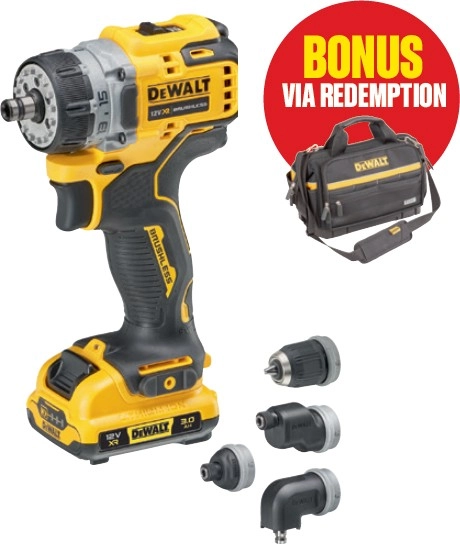 DeWalt 3.0AH 12V Sub Compact Multi-Head Drill Driver Kit