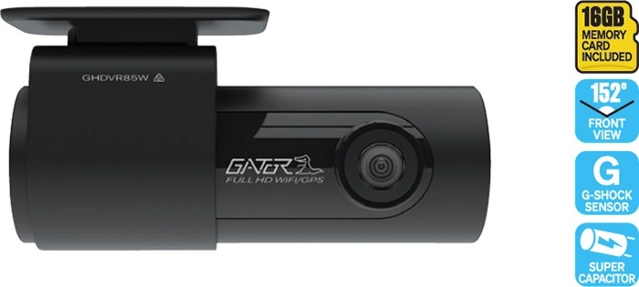 Gator 1080P Barrel Dash Cam w/WiFi/GPS