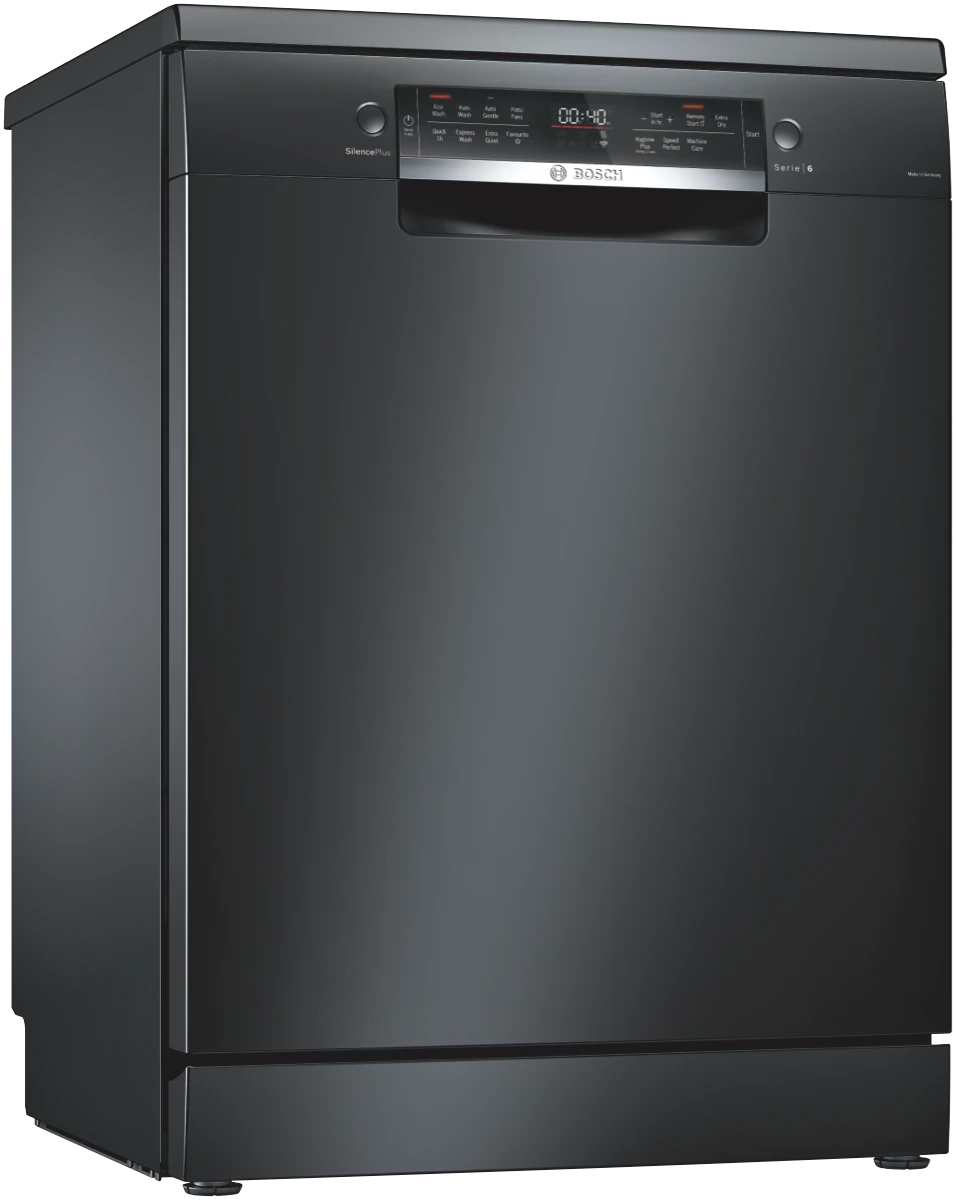 Bosch Series 6 Freestanding Dishwasher Black Inox