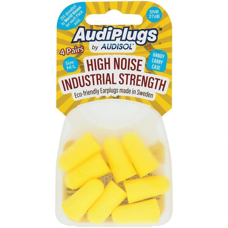 Audiplugs High Noise Industrial Strength 4 Pairs