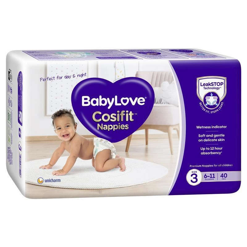 BabyLove Cosifit Nappies Size 3 6-11kg 40 Pack