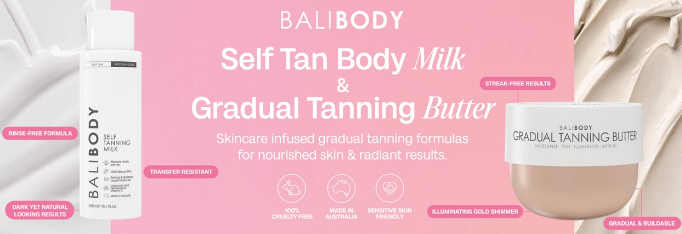 Bali Body Self Tanning Milk 240ml or Gradual Tanning Butter 220g