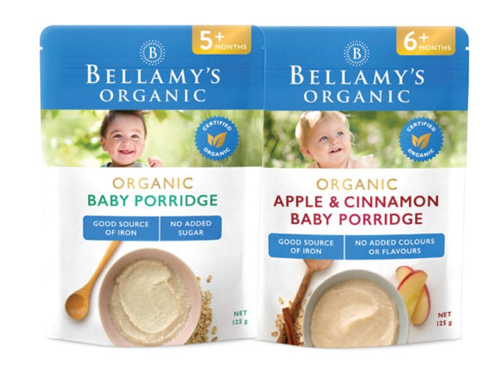 Bellamy’s Organic Baby or Apple & Cinnamon Porridge 125g