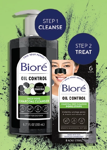 Bioré Deep Pore Charcoal Cleanser 200ml or Deep Cleaning Pore Strips 6 Pack