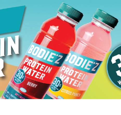 Bodie’z Protein Water Berry or Citrus Punch 500ml