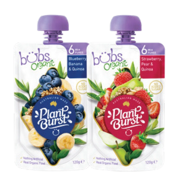 Bubs Organic 120g Pouches Assorted Variants