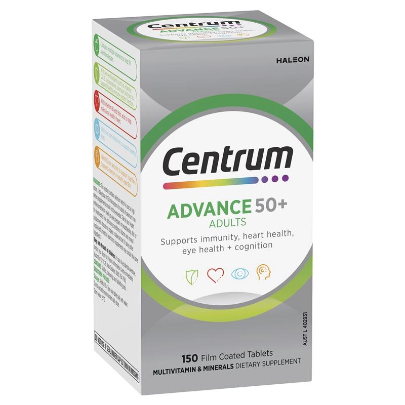 Centrum Advance Multivitamin 50+ 150 Tablets Exclusive Size