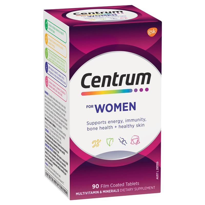 Centrum For Women Multivitamin 90 Tablets Exclusive Size