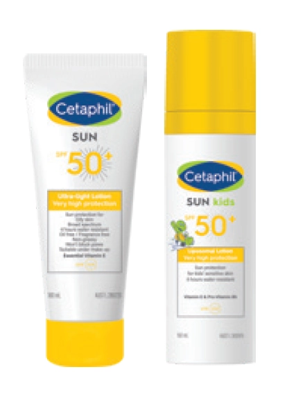 Cetaphil Sun SPF 50+ Ultra-Light Lotion 100ml or Kids Lotion 150ml