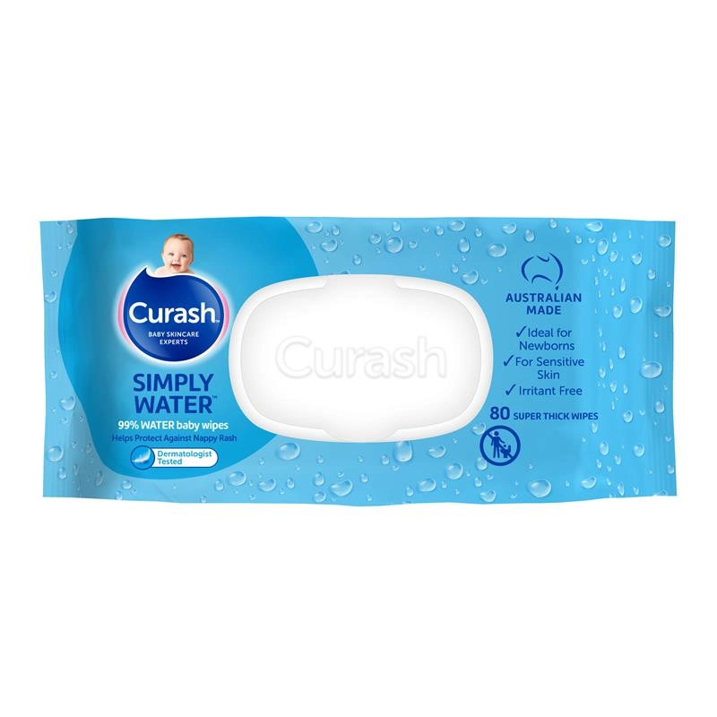 Curash Simply Water Wipes 80 Pack